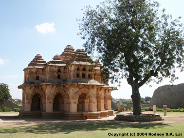 Lotus Mahal at Royal Center in Vijayanagar Ruins