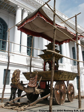 Indra Jatra Festival Chariot in Basantapur Square