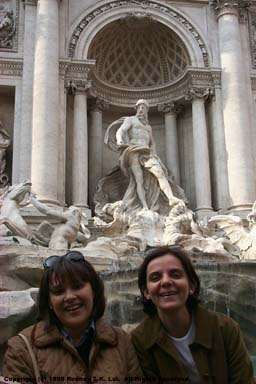 Paula and friend at the Trevi Fountain