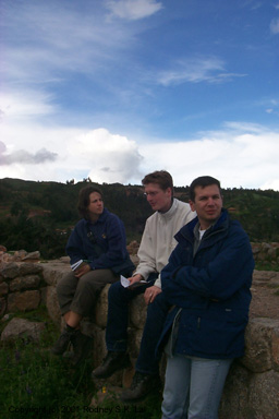 Petra, Jeroen, and Markus take a rest.