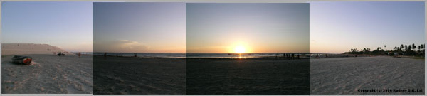 Sunset at the Beach Panarama