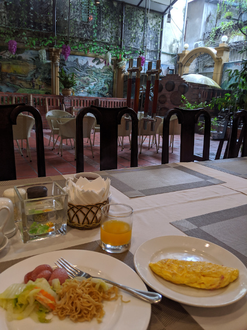 breakfast at thuy anh hotel